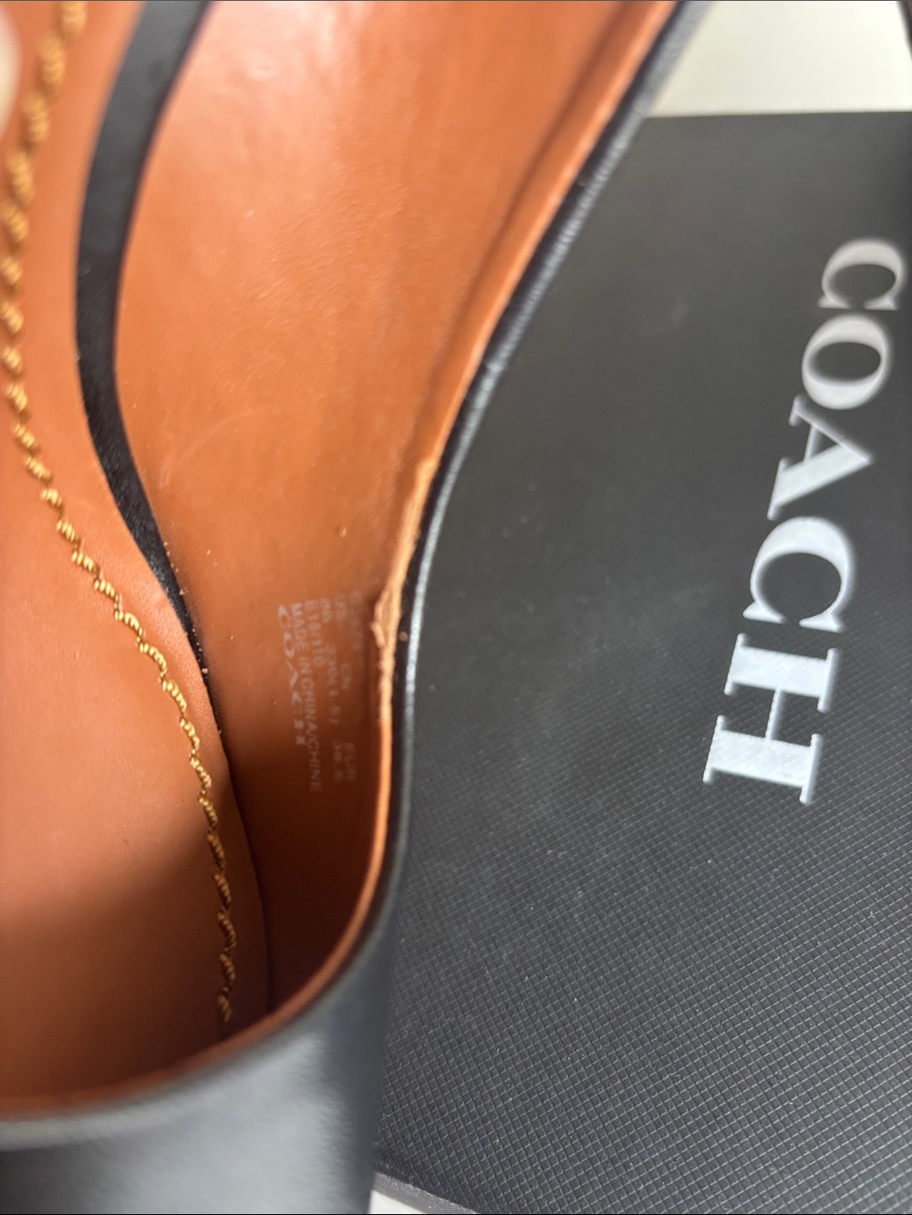 COACH Black Leather Pointed-Toe Pumps - Picture 6 of 12